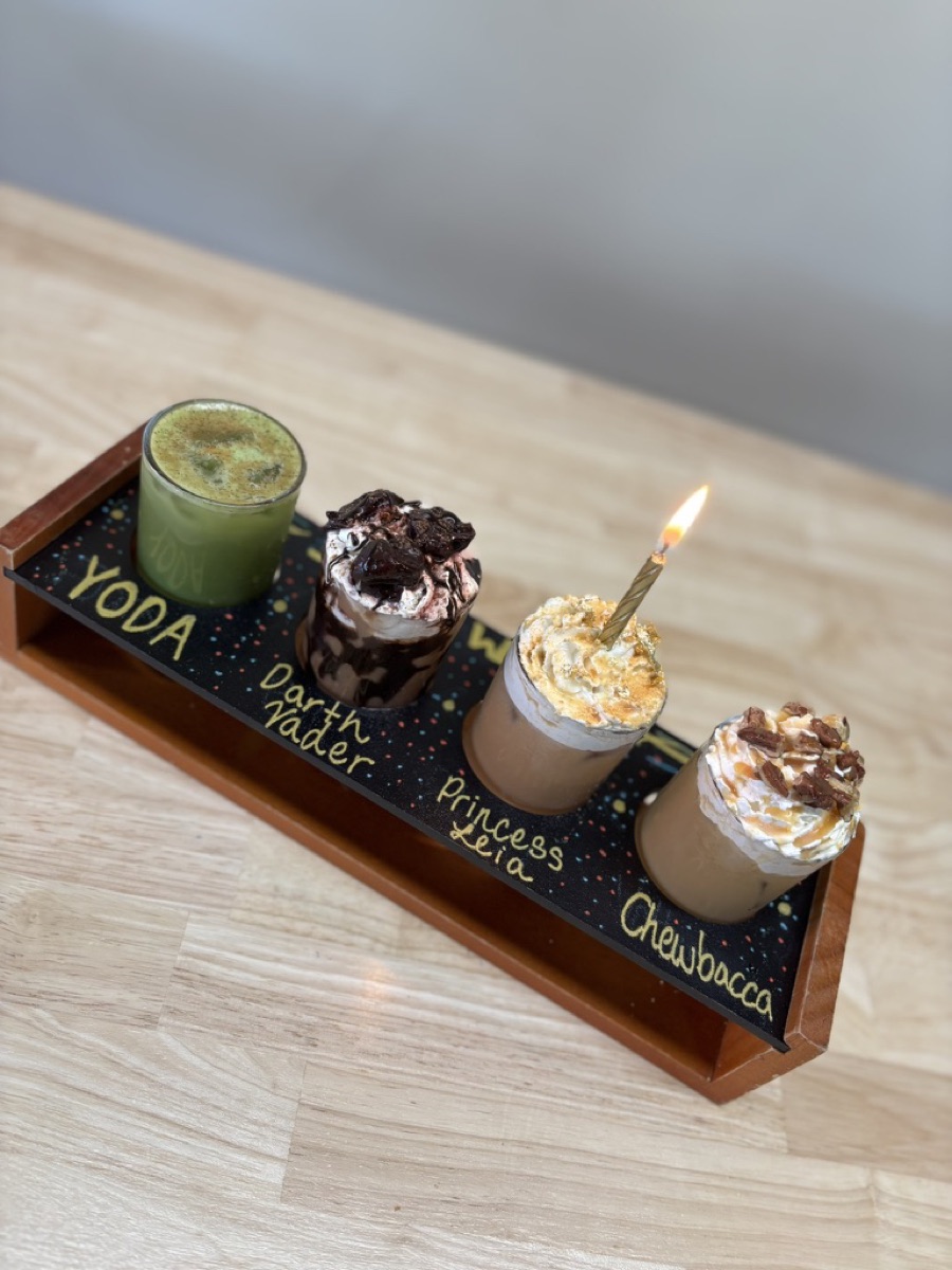 Star Wars Birthday Flight — Coffee Flight at Rising For People Coffee Co. in Midtown Reno